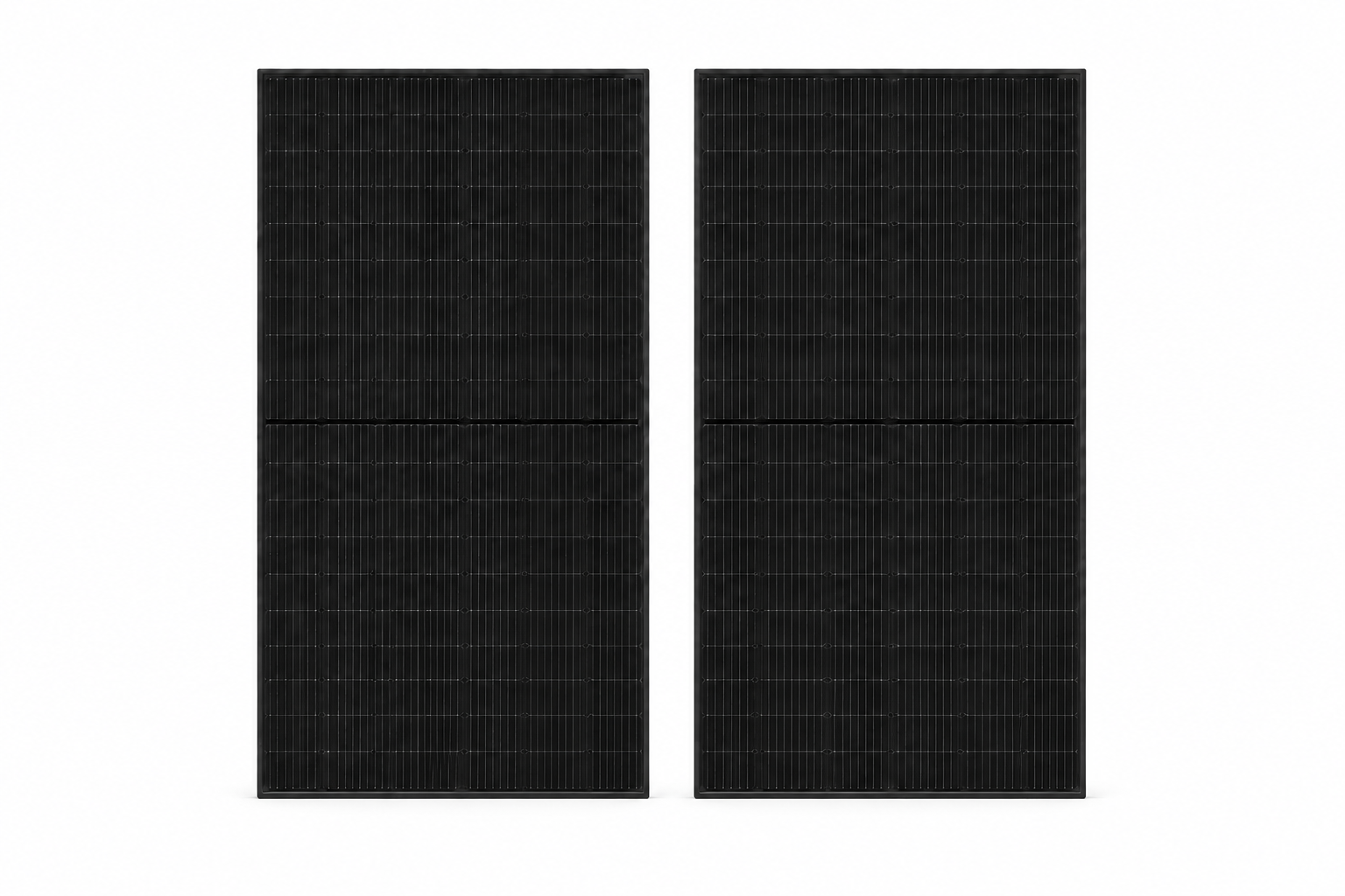 Zwei schwarze Solarmodule als Beispielabbildung
