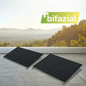 Balkonkraftwerk Flachdach 900-800 Einzelmontage bifazial